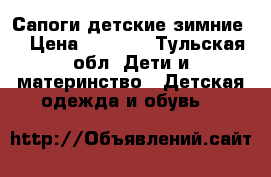 Сапоги детские зимние  › Цена ­ 1 000 - Тульская обл. Дети и материнство » Детская одежда и обувь   